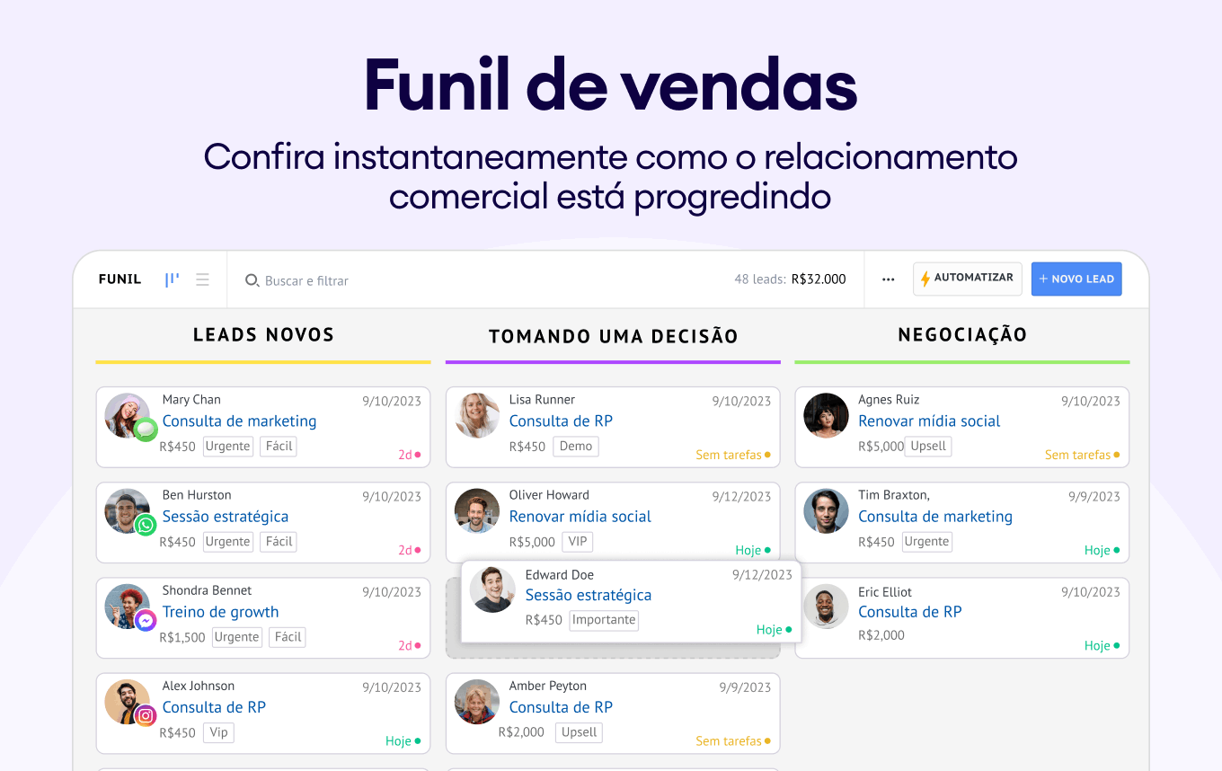 CRM Kommo & Funil Comercial